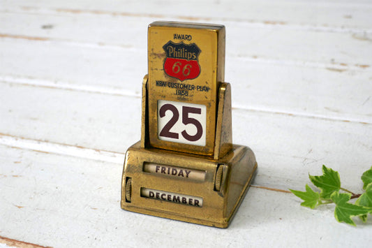 Phillips フィリップス 66 ドイツ 1958 ビンテージ デスクカレンダー USA 企業物