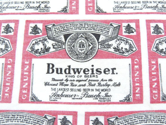 【Budweiser】バドワイザー・コットン製・ヴィンテージ・ファブリック/生地 USA