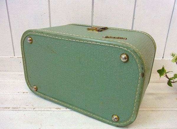 【Starline】ミントグリーン色・ヴィンテージ・メイクボックス/コスメボックス USA
