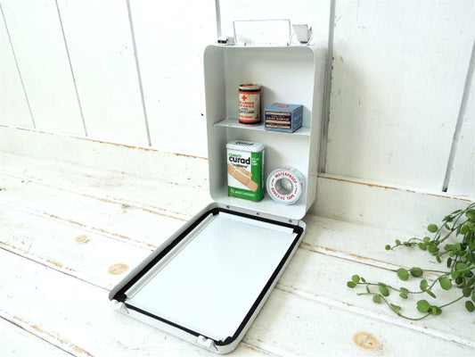 ファーストエイド USA スーパーマーケット アルバートソン アドバタイジング・ビンテージ・救急箱・スチールケース US