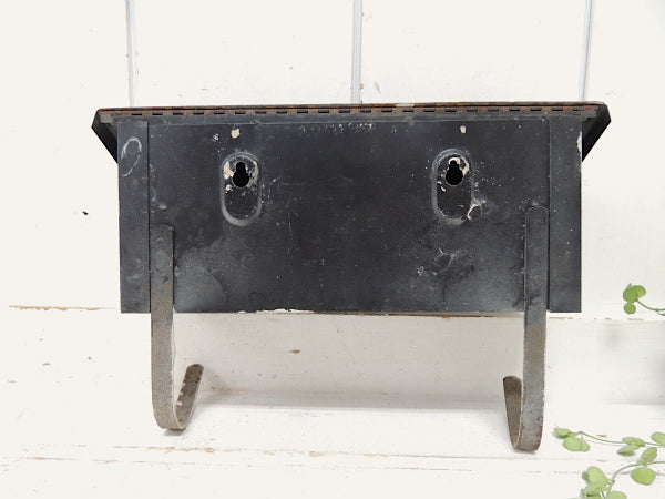 USA!ユリの紋章モチーフ&新聞受け付き・横型・ヴィンテージ・メールボックス/郵便受け/ポスト