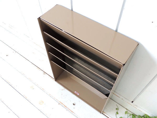 【1960's~GWS】工業系・ベージュ・メタル製・ヴィンテージ・書類スタンド・書類ラック・USA