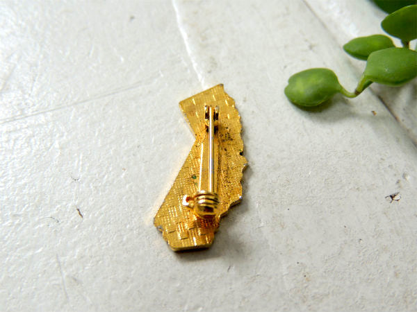 カリフォルニア州 地図 CAL.SWIMMING 水泳 ヴィンテージ・ブローチ・アクセサリー・1950's~