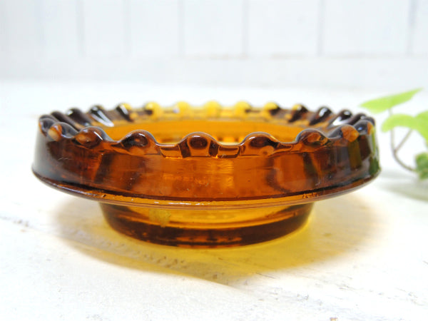 【MEXICAN&AMERICAN】レストラン・アンバーガラス製・ヴィンテージ・灰皿 ・アシュトレイ