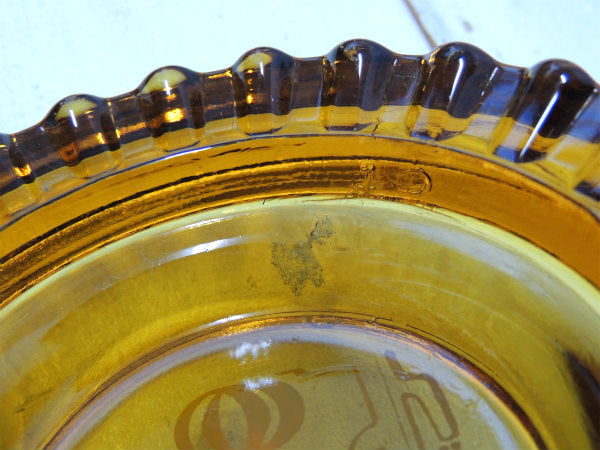 【MEXICAN&AMERICAN】レストラン・アンバーガラス製・ヴィンテージ・灰皿 ・アシュトレイ