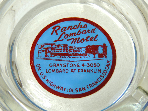 【Rancho Lombard motel】モーテル・ガラス製・ヴィンテージ・灰皿・アシュトレイ