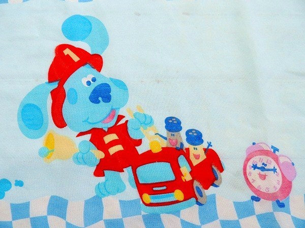 【ブルーズ・クルーズ】可愛い・子犬・ブルー・ユーズドシーツ(フラットタイプ) USA