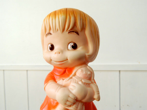 【J.L FRESCOTT CO.・1968】キュートなヴィンテージ・ラバードール・女の子・猫・人形
