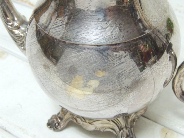 【F.B. ROGERS SILVER CO】シルバー製・アンティーク・ティーポット/ポット/銀食器