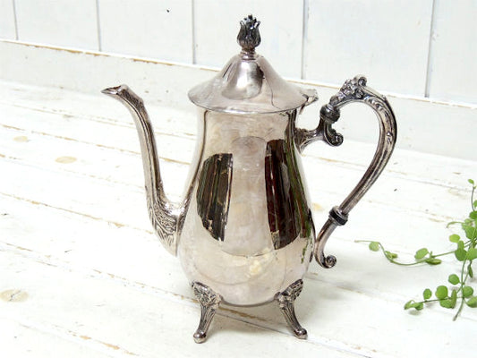 【LEONARD SILVER PLATED】シルバー製・アンティーク・ティーポット/ポット/銀食器