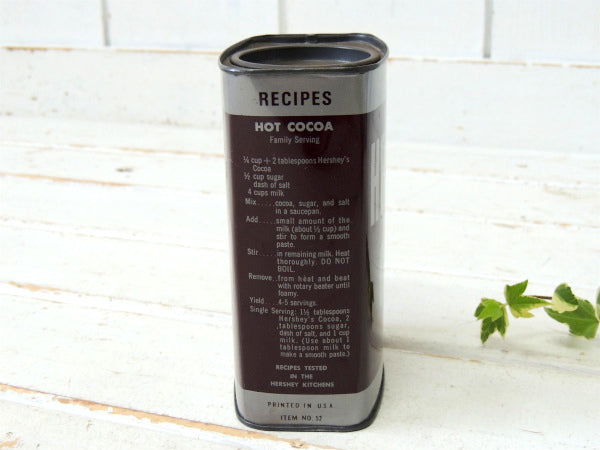 HERSHEY'S ハーシーズ・ヴィンテージ・ココア缶・ティン缶・ブリキ缶 USA・レシピ