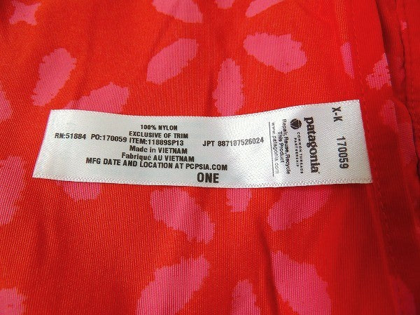 【Patagonia】パタゴニア・CARRY YA'LL・赤色・ショルダーバッグ&ステッカー1枚