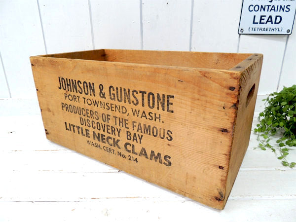 【JOHNSON&GUNSTON】アドバタイジング・木箱・ビンテージ・ウッドボックス・ジャンク