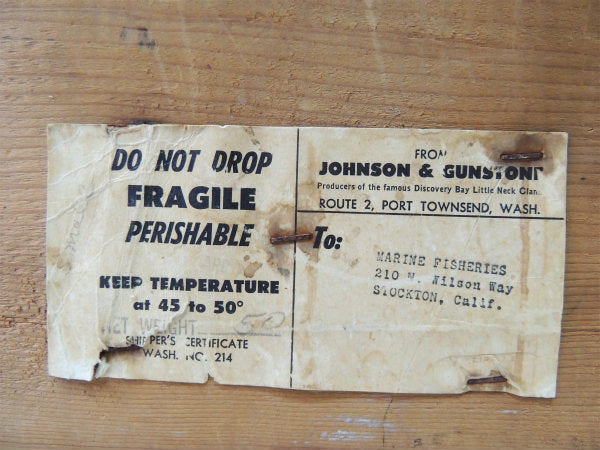 【JOHNSON&GUNSTON】アドバタイジング・木箱・ビンテージ・ウッドボックス・ジャンク