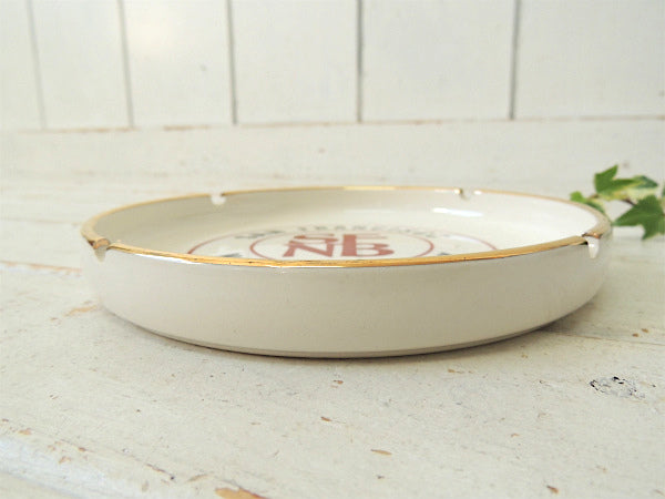 SFNB サンフランシスコ・ナショナルバンク 陶器製・アドバタイジング・ヴィンテージ・灰皿・USA