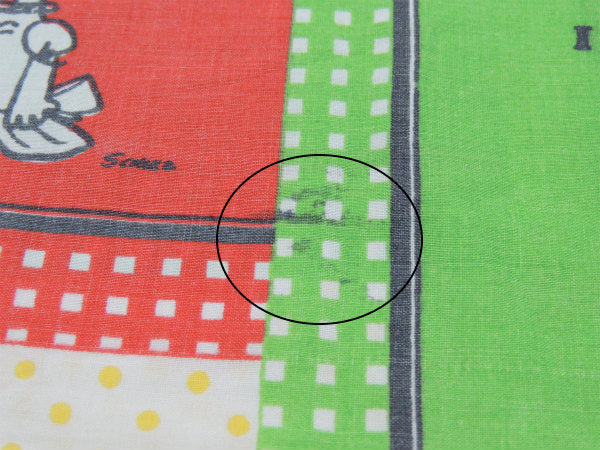 【スマイル・スヌーピー】ピーナッツの仲間・パネル柄・ヴィンテージ・USEDピロケース/枕カバー