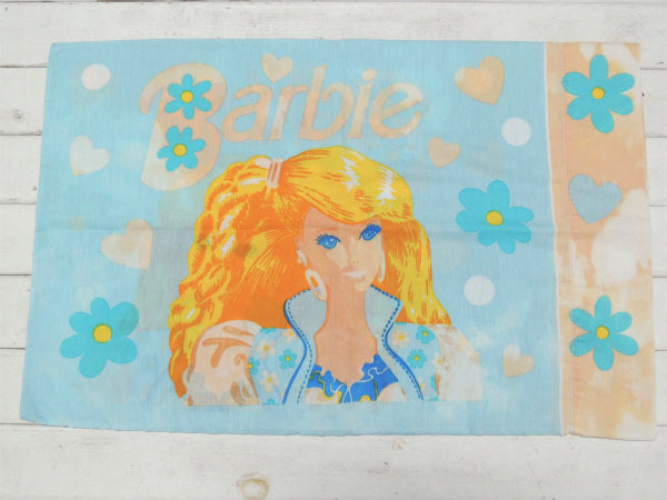 Barbie バービー 人形 フラワー 花柄&水玉柄 USED ピロケース　枕カバー USA