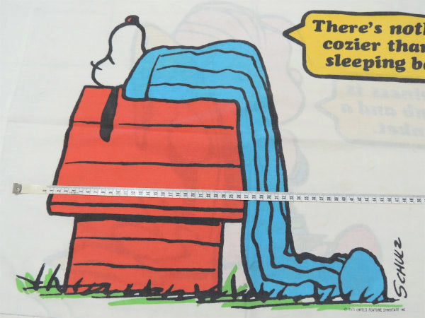 【スヌーピー&ライナス】ピーナッツの仲間・70'sヴィンテージ・USEDピロケース/枕カバー