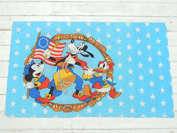 【ミッキー&フレンズ】アメリカ独立記念&自由の鐘・ヴィンテージ・ピロケース・枕カバー