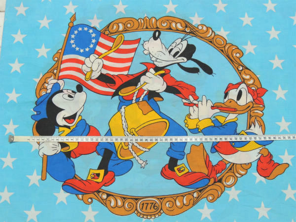 【ミッキー&フレンズ】アメリカ独立記念&自由の鐘・ヴィンテージ・ピロケース・枕カバー