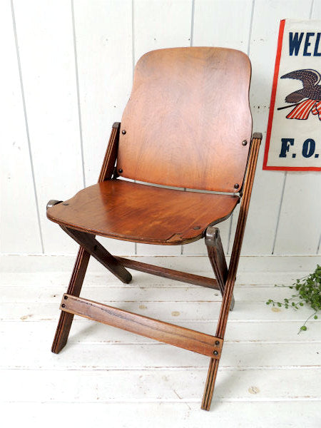 【American Seating】折り畳み・ミリタリー・ビンテージ・チェア・フォールディング・椅子