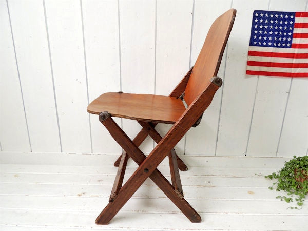 American Seating エアフォース・木製・ヴィンテージ・フォールディングチェア　椅子