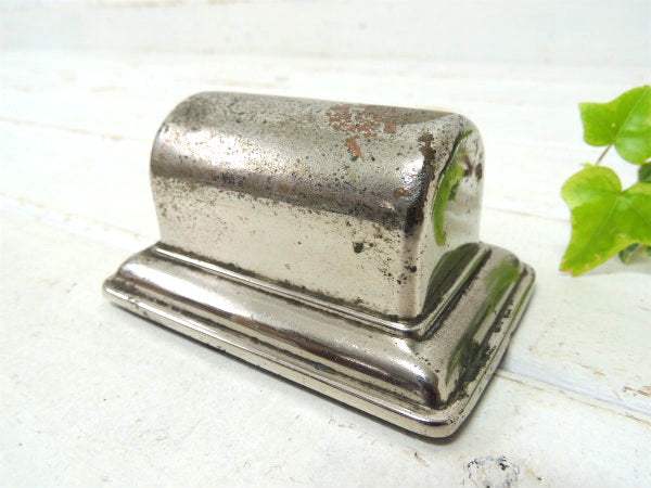 シルバー色のメタル製・アンティーク・デスクカレンダー/卓上カレンダー USA