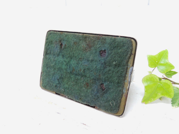 シルバー色のメタル製・アンティーク・デスクカレンダー/卓上カレンダー USA