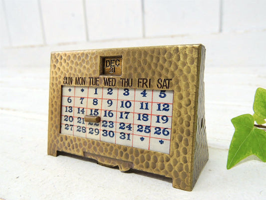 Kronheimer Oldenbusch Co K&O 真鍮製 OLD 1920's アンティーク デスクカレンダー 卓上カレンダー USA