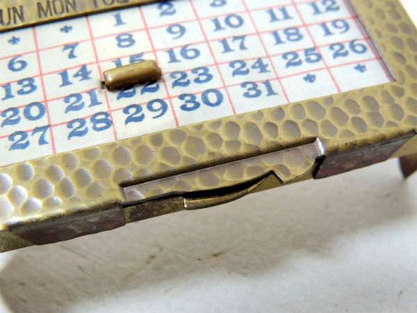 Kronheimer Oldenbusch Co K&O 真鍮製 OLD 1920's アンティーク デスクカレンダー 卓上カレンダー USA