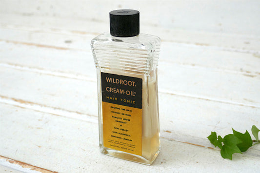 【WILDROOT】フィフティーズ・ヘアトニック・クリームオイル・50'sヴィンテージ・ガラスボトル