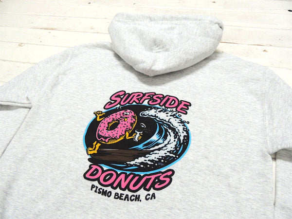 【SURFSIDE DONUTS】カリフォルニア・ピズモビーチ・パーカー・フーディ・サンド色(M)
