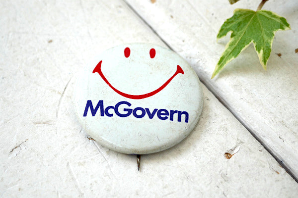 スマイル smile 笑顔 アメリカン 1950’s ビンテージ 缶バッジ・US アクセサリー 選挙