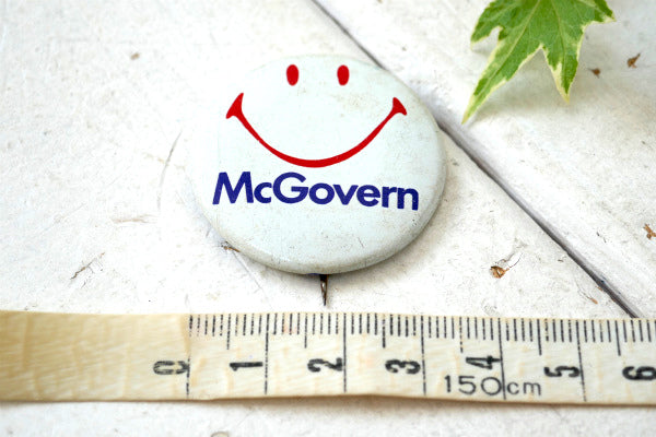 スマイル smile 笑顔 アメリカン 1950’s ビンテージ 缶バッジ・US アクセサリー 選挙