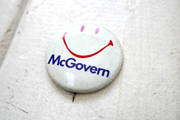 スマイル smile 笑顔 アメリカン 1950’s ビンテージ 缶バッジ・US アクセサリー 選挙