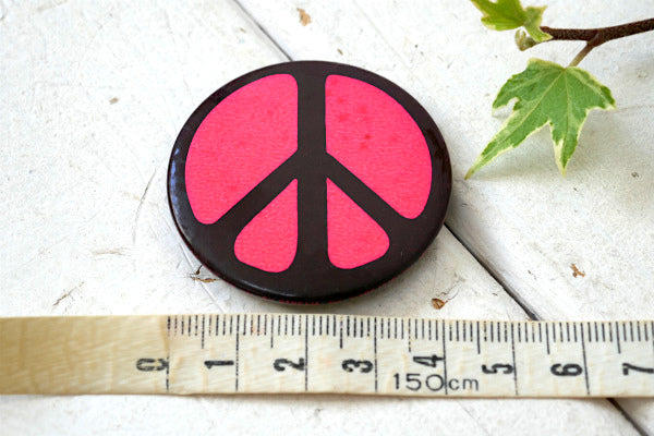 1960's PEACE・ラブ&ピース 平和 シンボル ヴィンテージ・缶バッジ USA ヒッピー