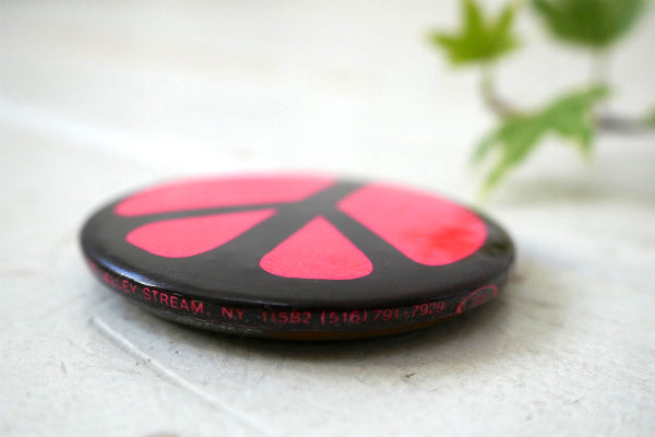 1960's PEACE・ラブ&ピース 平和 シンボル ヴィンテージ・缶バッジ USA ヒッピー