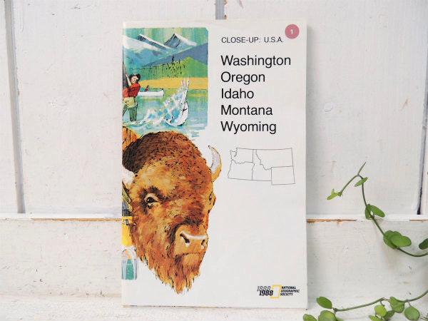 【ナショナル ジオグラフィック】ワシントン州&オレゴン州etc・80'sヴィンテージ・マップ/地図