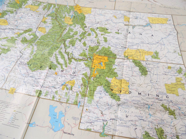 【ナショナル ジオグラフィック】ワシントン州&オレゴン州etc・80'sヴィンテージ・マップ/地図