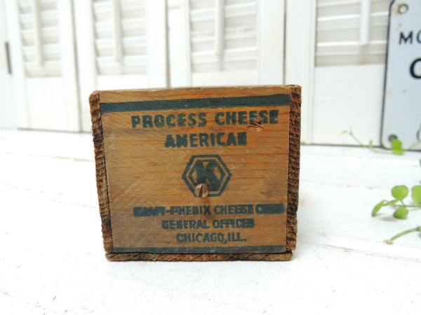 【KRAFT AMERICAN】クラフト社・仕切り付き・木製・アンティーク・チーズボックス/木箱