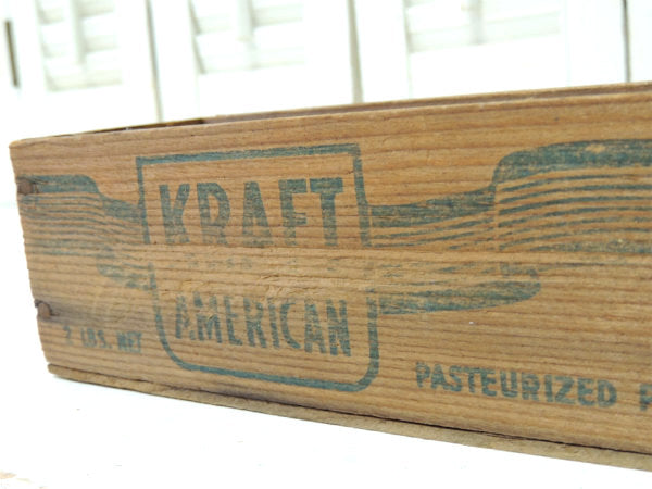 【KRAFT AMERICAN】クラフト社・仕切り付き・木製・アンティーク・チーズボックス/木箱