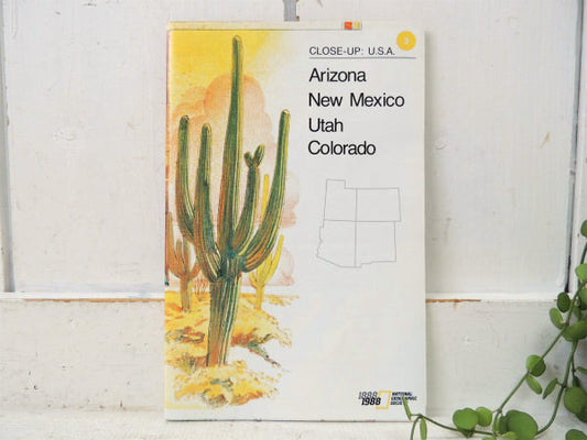 【ナショナル ジオグラフィック】アリゾナ州&コロラド州etc・80'sヴィンテージ・マップ/地図