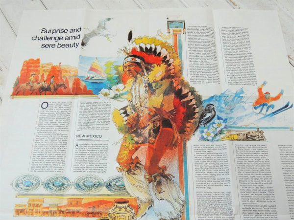 【ナショナル ジオグラフィック】アリゾナ州&コロラド州etc・80'sヴィンテージ・マップ/地図