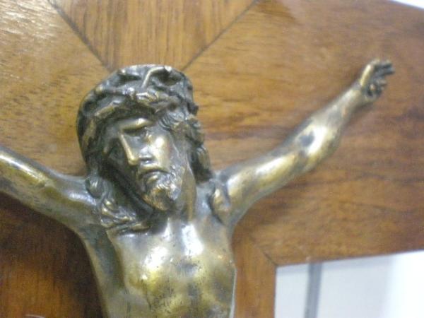 木製アンティーク・壁掛けクロス・十字架/キリスト