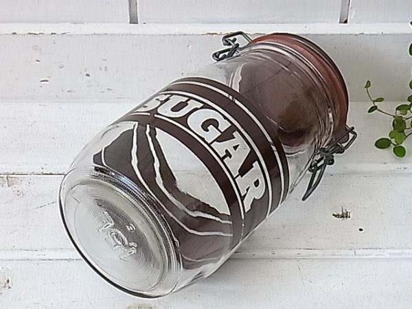 【SUGAR】ヴィンテージ・ガラスジャー/保存瓶　USA
