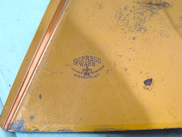 【EMPRESS WARE NY】銅製・アンティーク卓上ちりとり/ダストパン USA