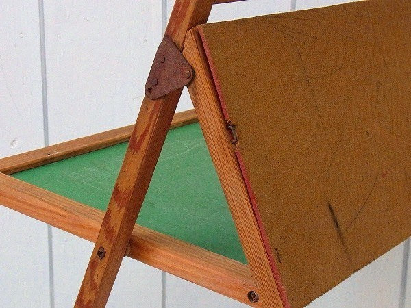 子供用・折りたたみ式・木製アンティーク・学習用黒板/ブラックボード　USA
