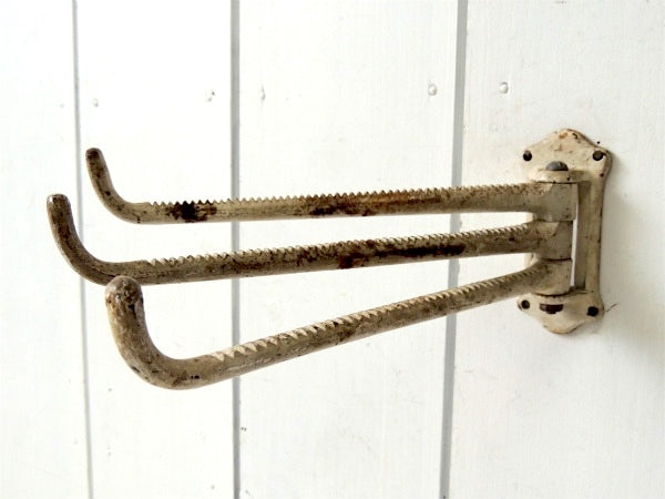 アイボリー・船舶用・アイアン・可動式・アンティーク・フック・インテリア・店内装飾・店舗什器