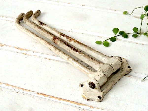 アイボリー・船舶用・アイアン・可動式・アンティーク・フック・インテリア・店内装飾・店舗什器