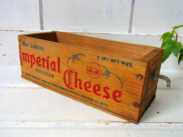 【Imperial Cheese】クラフト社・木製・アンティーク・チーズボックス/木箱　USA